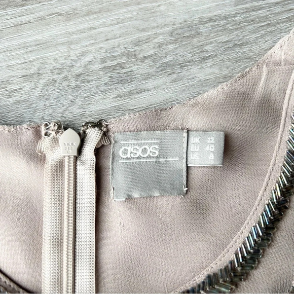 ASOS WEDDING Crop Top Embellished Mini Dress - Picture 8 of 16